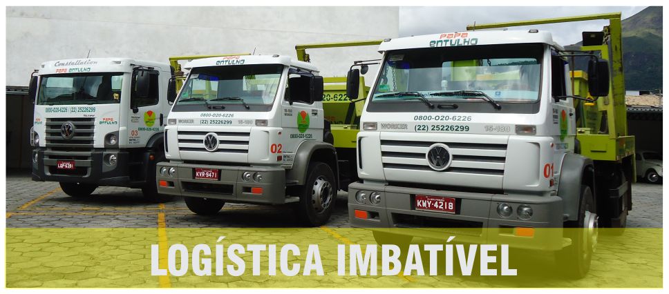 foto dos caminhoes e legenda: logistica imbatvel